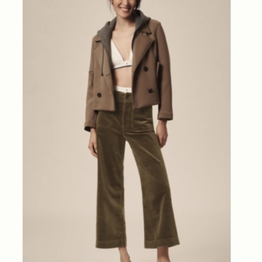 The Colette Corduroy Crop Wide-Leg Pants by Maeve Moss